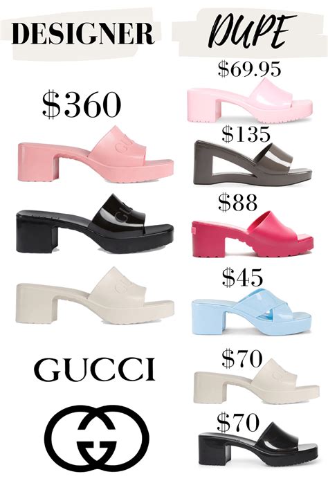 gucci rubber sandal dupe|gucci knockoff sandals.